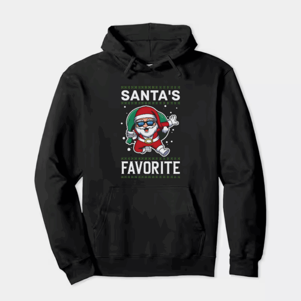 Santa’s Favorite – Cute Christmas Cartoon for Holiday Cheer Hoodie