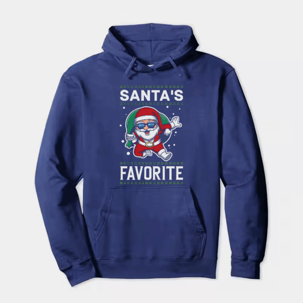 Santa’s Favorite – Cute Christmas Cartoon for Holiday Cheer Hoodie