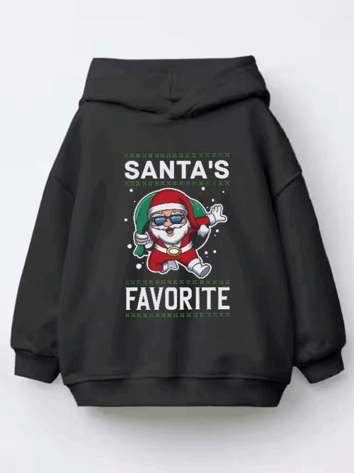 Santa’s Favorite – Cute Christmas Cartoon for Holiday Cheer Kids Hoodie