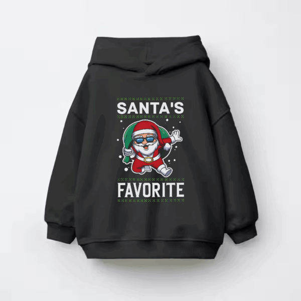 Santa’s Favorite – Cute Christmas Cartoon for Holiday Cheer Kids Hoodie