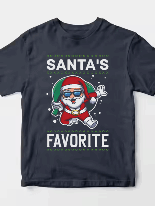Men’s Santa’s Favorite – Cute Christmas Cartoon for Holiday Cheer Unisex T-Shirt