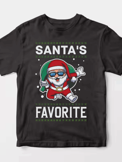 Men’s Santa’s Favorite – Cute Christmas Cartoon for Holiday Cheer Unisex T-Shirt
