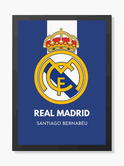 Santiago Bernabeu Real Madrid Blue Spirit Poster