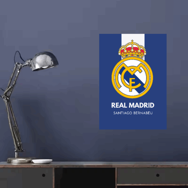 Santiago Bernabeu Real Madrid Blue Spirit Poster