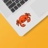 Sassy Crab Coastal Creature Sticker