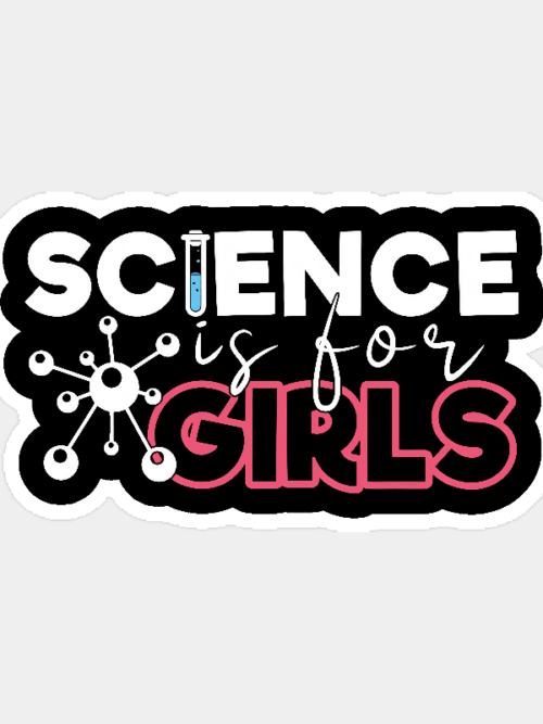 Science Girl Future in Progress Sticker