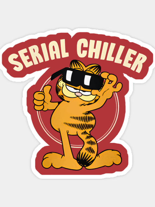 Serial Chiller Garfield Living the Lazy Life Sticker