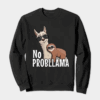 Sloth Riding Llama Funny No ProbLLama Chill Crewneck Sweatshirt
