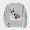 Sloth Riding Llama Funny No ProbLLama Chill Crewneck Sweatshirt
