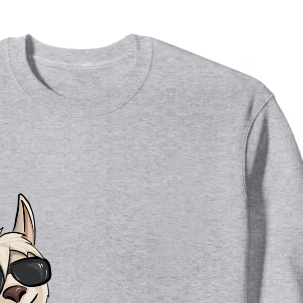 Sloth Riding Llama Funny No ProbLLama Chill Crewneck Sweatshirt