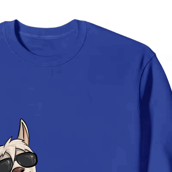 Sloth Riding Llama Funny No ProbLLama Chill Crewneck Sweatshirt