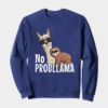 Sloth Riding Llama Funny No ProbLLama Chill Crewneck Sweatshirt