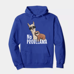 Sloth Riding Llama Funny No ProbLLama Chill Hoodie