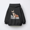 Sloth Riding Llama Funny No ProbLLama Chill Kids Hoodie