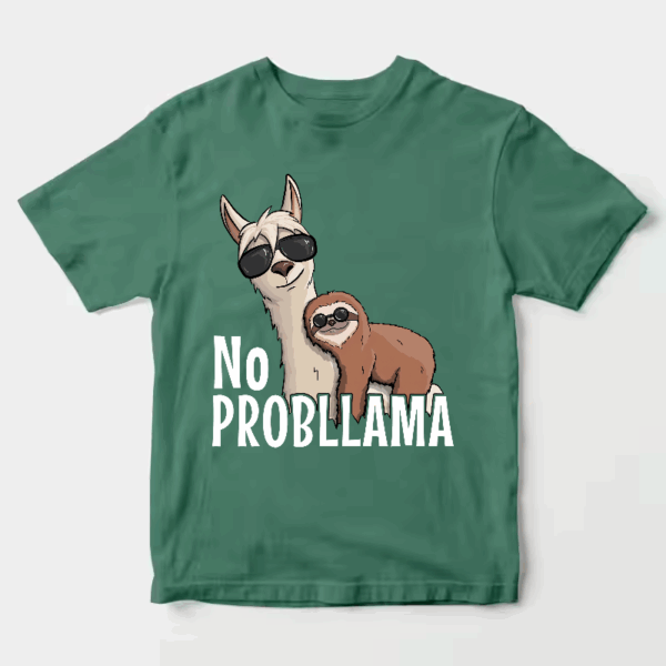Sloth Riding Llama Funny No ProbLLama Chill Unisex T-Shirt