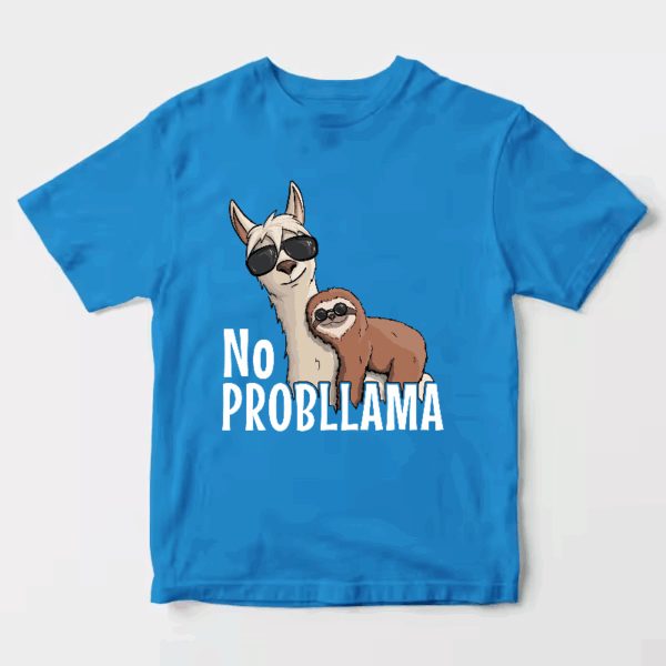Sloth Riding Llama Funny No ProbLLama Chill Unisex T-Shirt