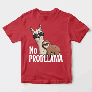 Sloth Riding Llama Funny No ProbLLama Chill Unisex T-Shirt