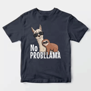 Sloth Riding Llama Funny No ProbLLama Chill Unisex T-Shirt