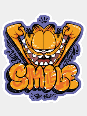 Smile for Myself Garfield Mood Activated Sticker
