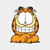Smirking Garfield Full of Lazy Mischief Sticker