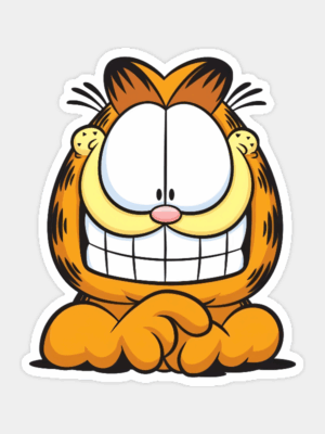 Smirking Garfield Full of Lazy Mischief Sticker