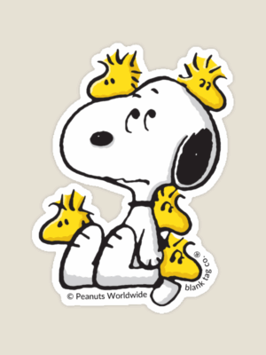 Snoopy & The Woodstock Swarm Peanuts Sticker