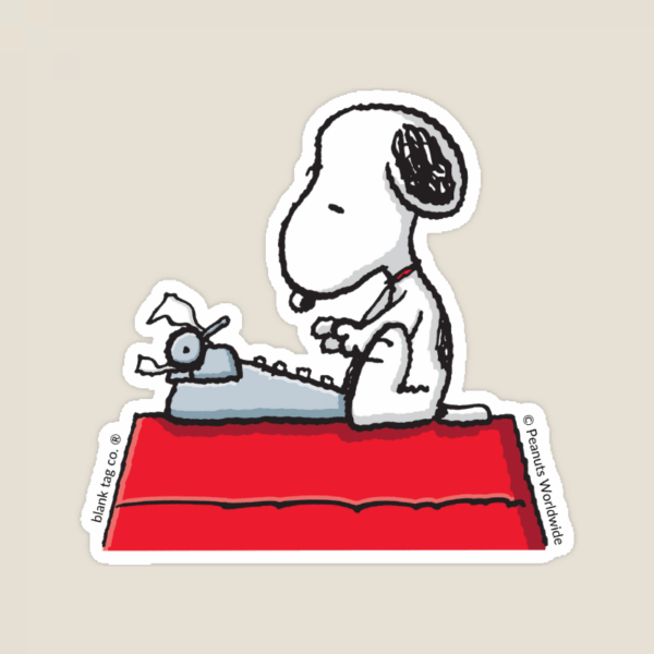 Snoopy the Writer Peanuts Sticker Snoopy the Writer Peanuts Sticker