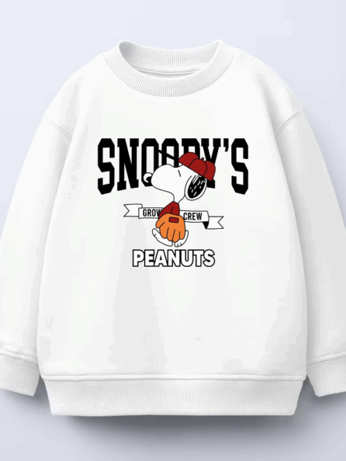 Snoopy’s Peanuts Baseball Crewneck Sweatshirt