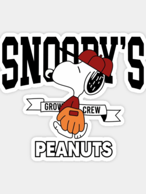 Snoopy’s Peanuts Baseball Sticker