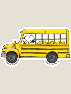 Snoopy’s School Bus Adventure Peanuts Fun Ride Sticker
