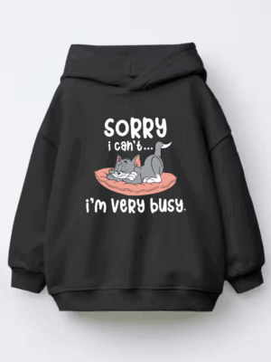 Sorry I Cant I Am Very Busy Kids Hoodie