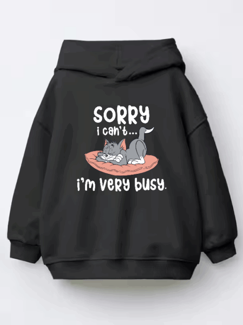 Sorry I Cant I Am Very Busy Kids Hoodie
