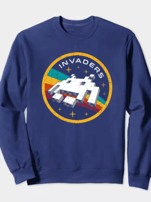 Space Invaders Classic Retro Arcade Gaming Crewneck Sweatshirt