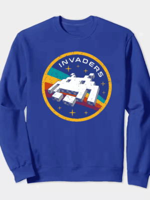 Space Invaders Classic Retro Arcade Gaming Crewneck Sweatshirt