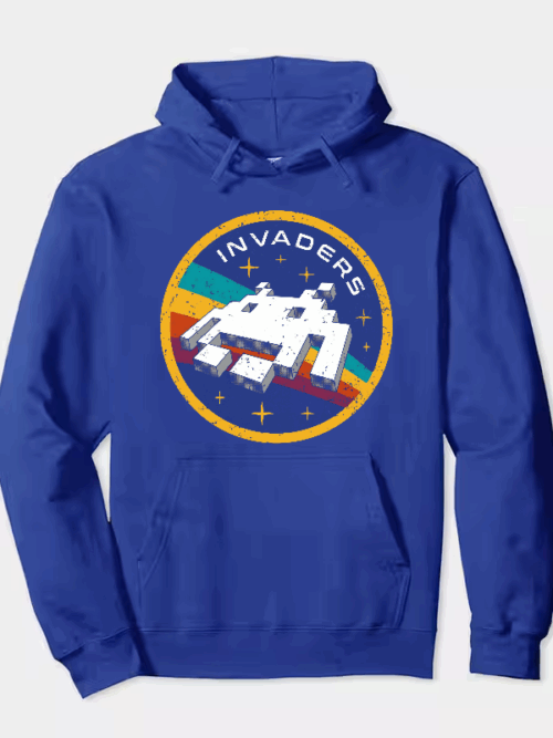 Space Invaders Classic Retro Arcade Gaming Hoodie