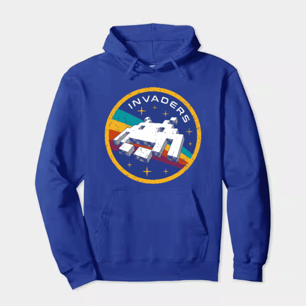 Space Invaders Classic Retro Arcade Gaming Hoodie