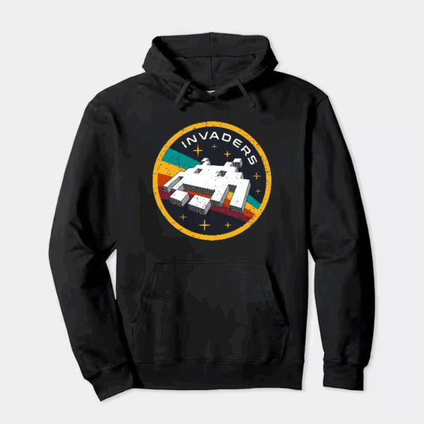 Space Invaders Classic Retro Arcade Gaming Hoodie