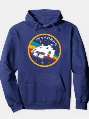 Space Invaders Classic Retro Arcade Gaming Hoodie
