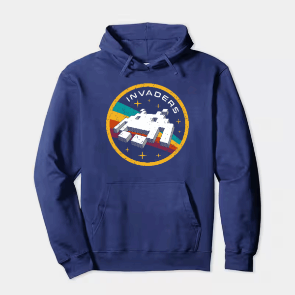 Space Invaders Classic Retro Arcade Gaming Hoodie