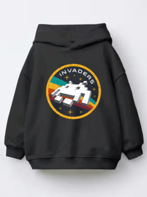 Space Invaders Classic Retro Arcade Gaming Kids Hoodie