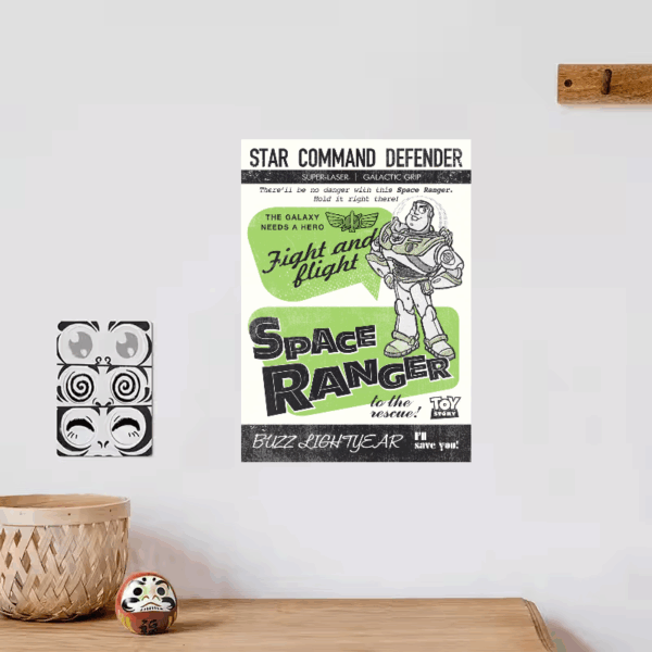 Space Ranger Buzz Lightyear Retro Mission Poster Poster