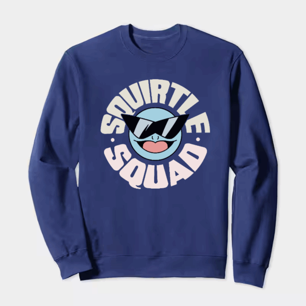 Squirtle Squad Legends – Retro Pokémon Crewneck Sweatshirt