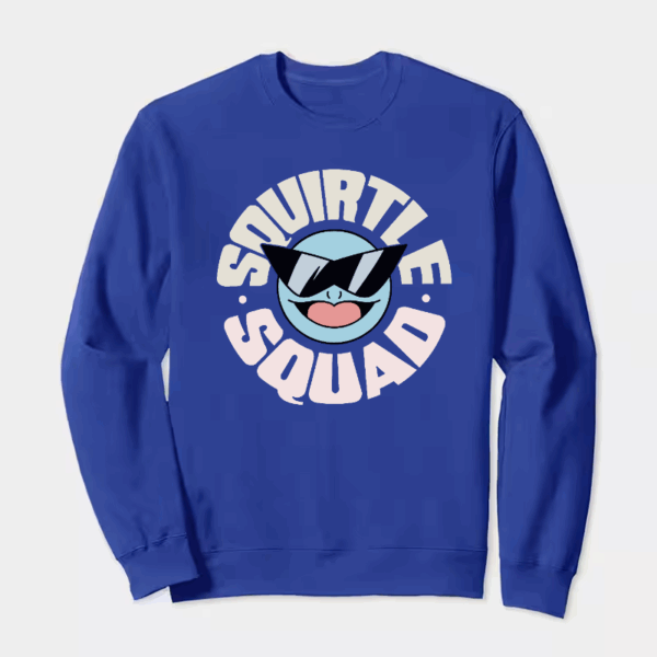 Squirtle Squad Legends – Retro Pokémon Crewneck Sweatshirt