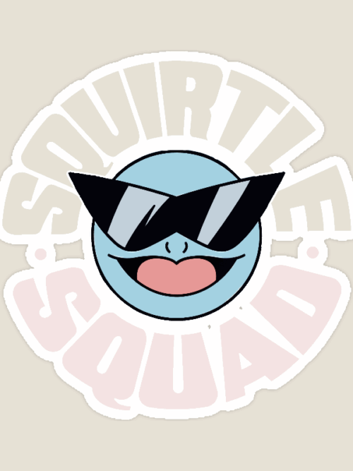 Squirtle Squad Legends – Retro Pokémon Sticker