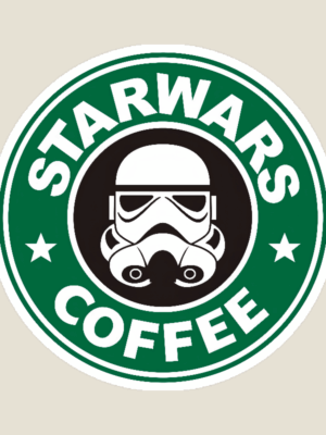 Star Wars Coffee Parody Galactic Roast Emblem Sticker