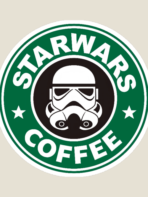 Star Wars Coffee Parody Galactic Roast Emblem Sticker