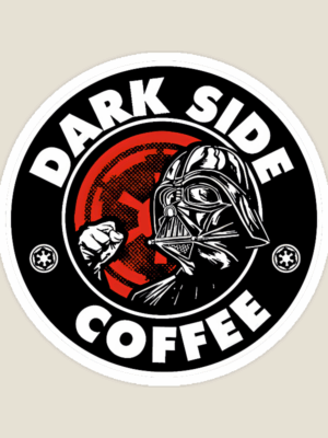 Star Wars Dark Roast Darth Vader Coffee Sticker