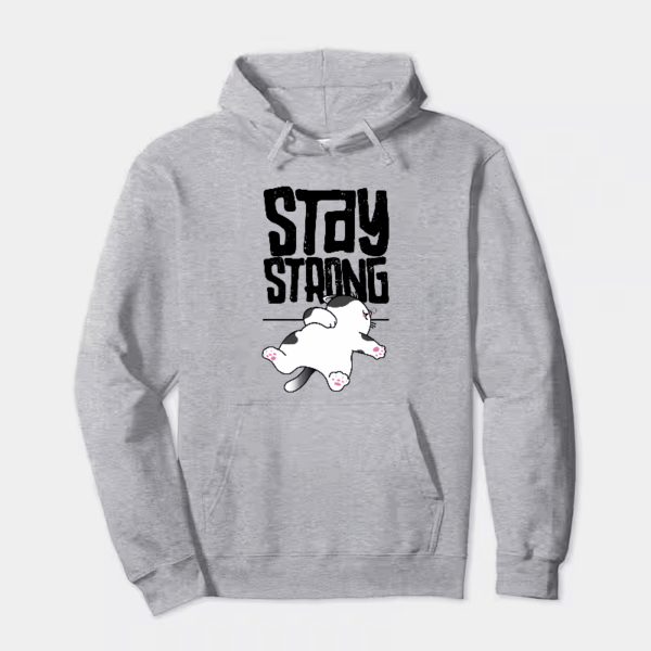 Stay Strong Brave Cat Spirit Hoodie