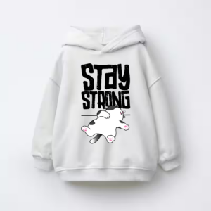 Stay Strong Brave Cat Spirit Kids Hoodie
