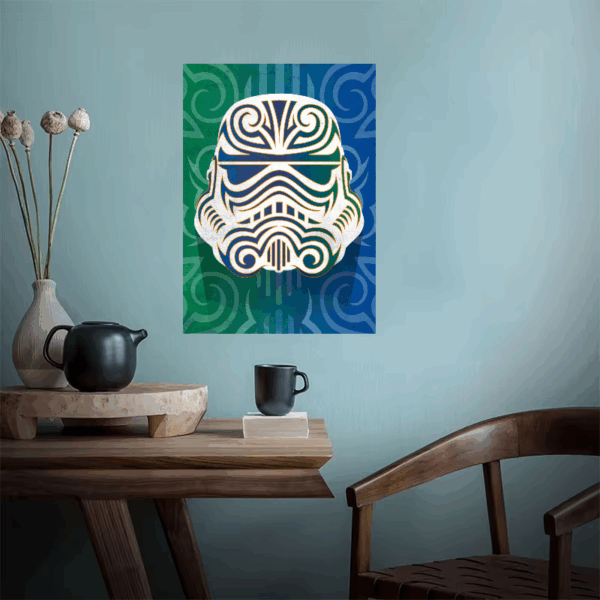 Stormtrooper Tribal Mask Star Wars Poster
